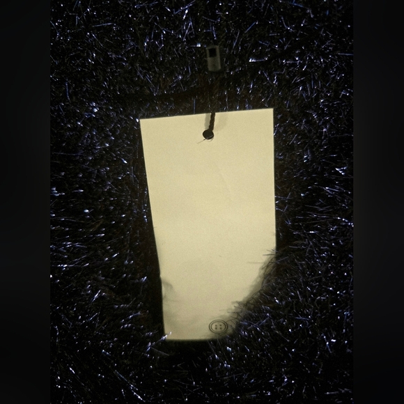 DESIGUAL Metallic Blue Black Moon Night Cardigan Sweater Party Evening M - Picture 5 of 8